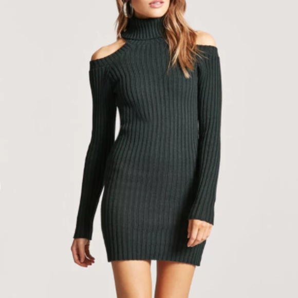Forever 21 Dresses & Skirts - Forever 21 Green Sweater Dress